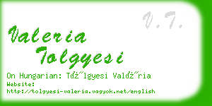 valeria tolgyesi business card